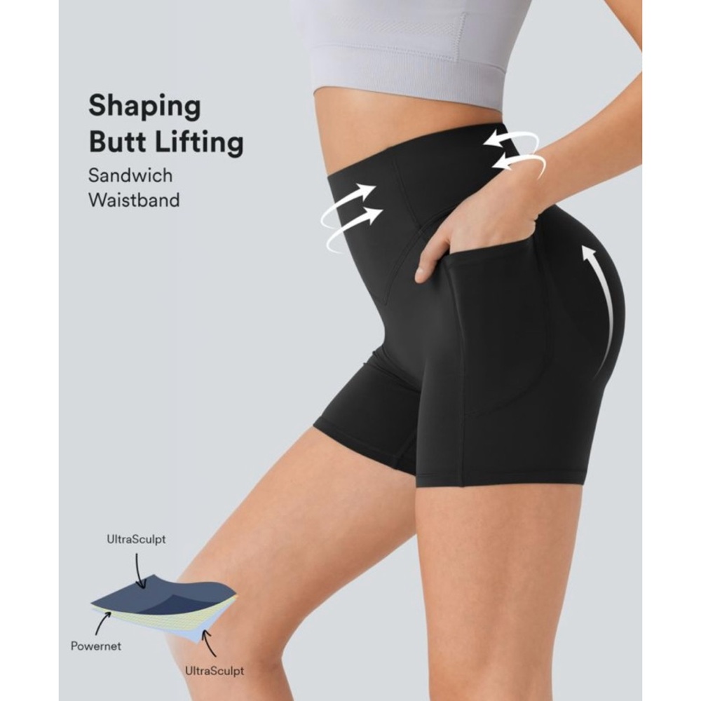 HALARA NWT black Ultrasculpt shorts XS